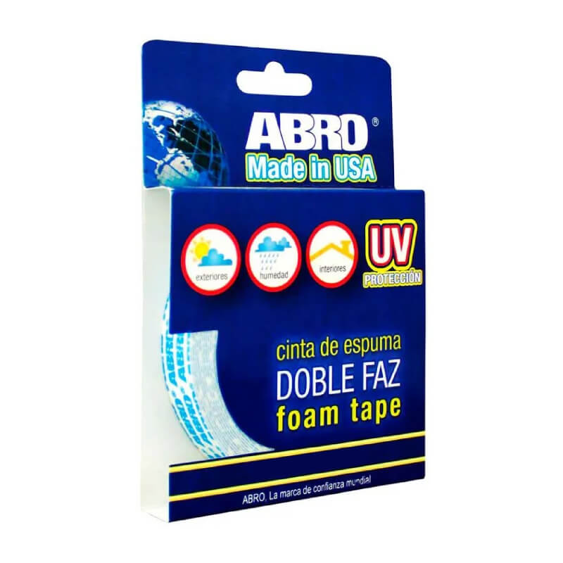 CINTA DOBLE FAZ 18MM X 2M X 1MM ABRO