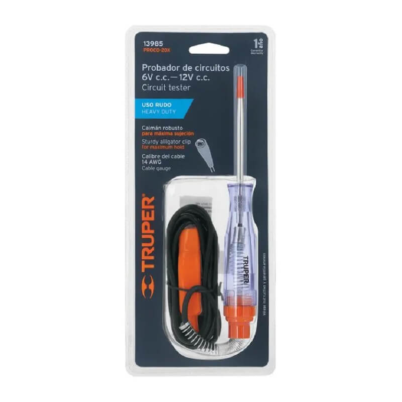 COMPROBADOR DE CIRCUITOS 6V - 12V 13985 TRUPER