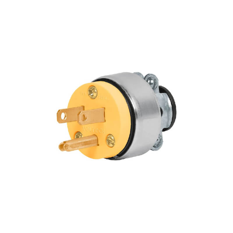 ENCHUFE POLARIZADO BLINDADO 3P 127V-15A 46202 VOLTECK