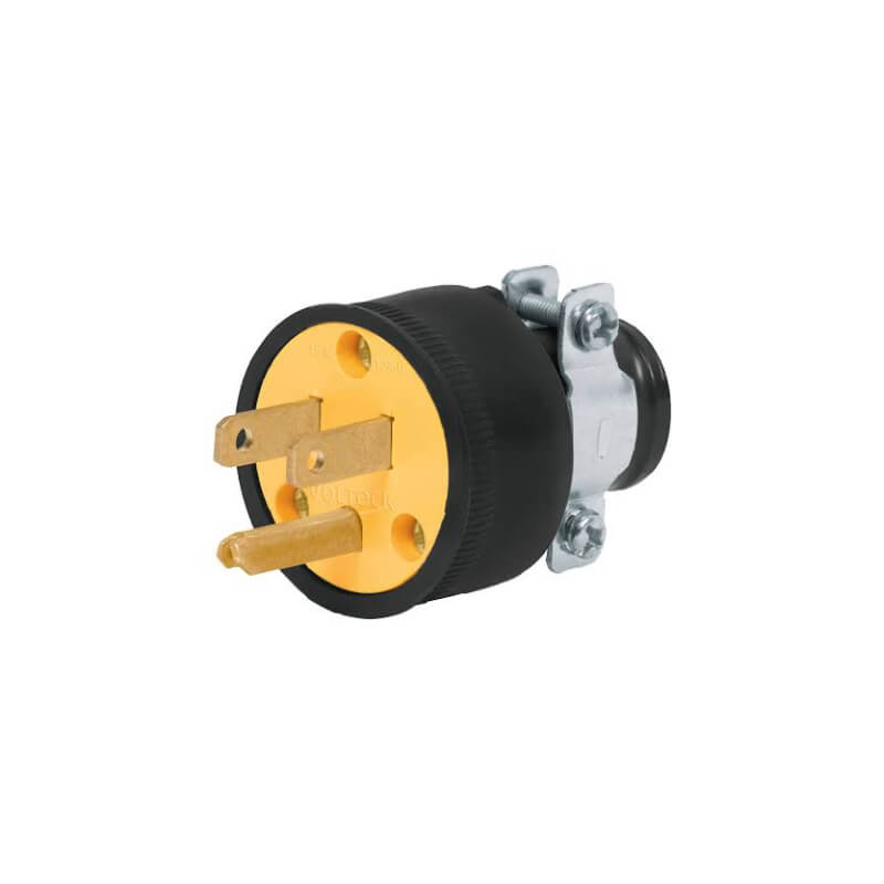 ENCHUFE POLARIZADO PVC 3P 127V-15A 46207 VOLTECK