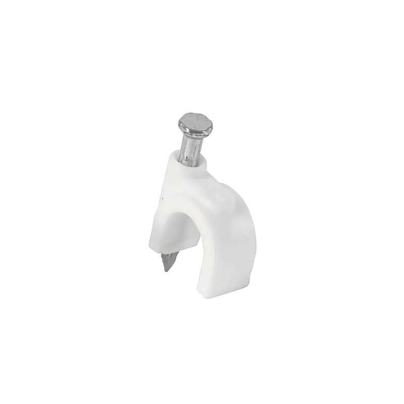 GRAPA PLASTICA REDONDA 12MM BLANCA FUNDA 20 UNIDADES VOLTECK