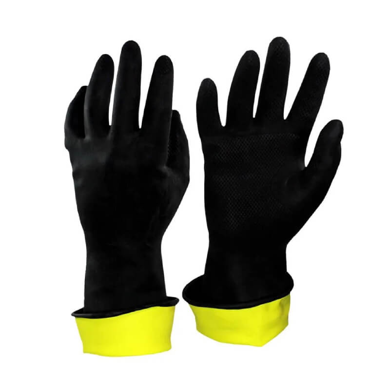 GUANTES CAUCHO BICOLOR TALLA 8 CALIBRE 22 CELLERI
