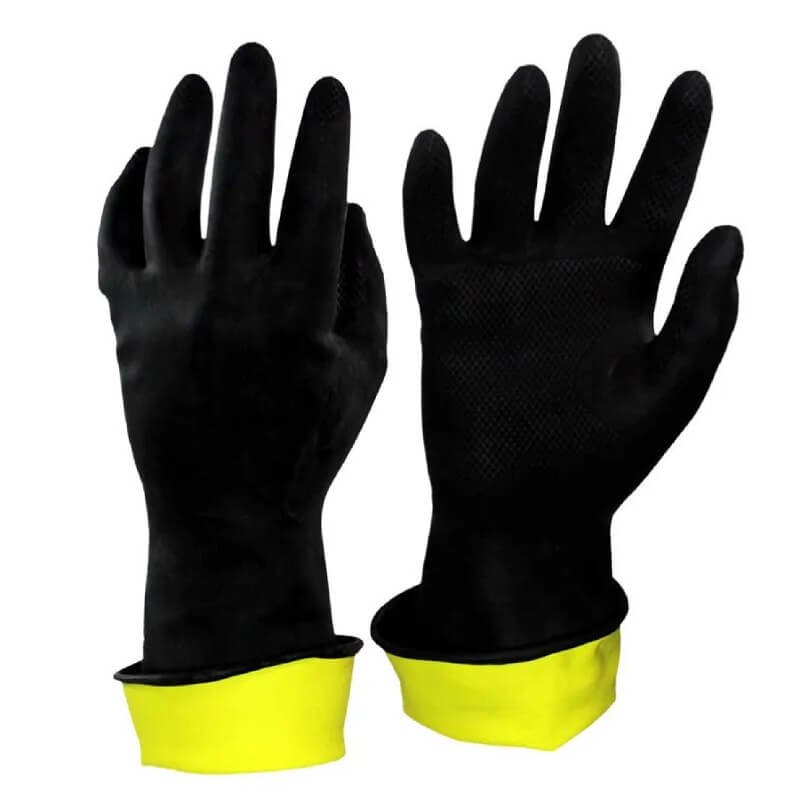 GUANTES CAUCHO BICOLOR TALLA 9 1/2 CALIBRE 25 CELLERI