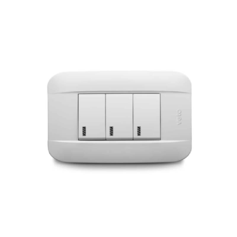 INTERRUPTOR TRIPLE PLA38148 LP BLANCO VETO