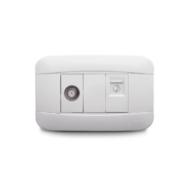 JACK MIXTO TELEFONO + COAXIAL PLA35314 BLANCO VETO