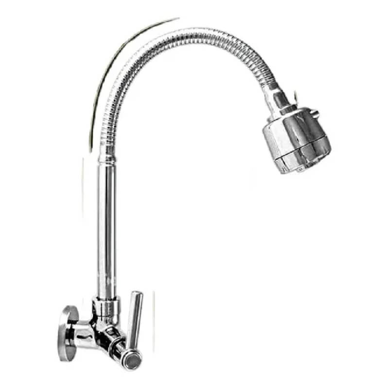 LLAVE PARA COCINA PICO FLEXIBLE CROMADA PARA PARED PROACQUA