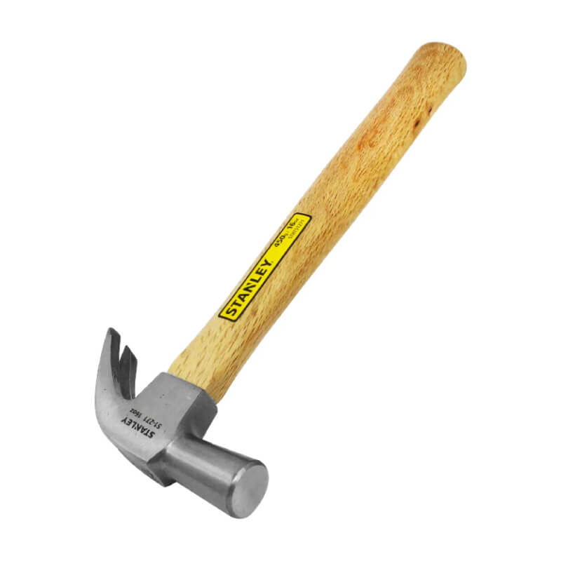 MARTILLO DE UÑA 27MM 450G/16OZ CABO MADERA STANLEY