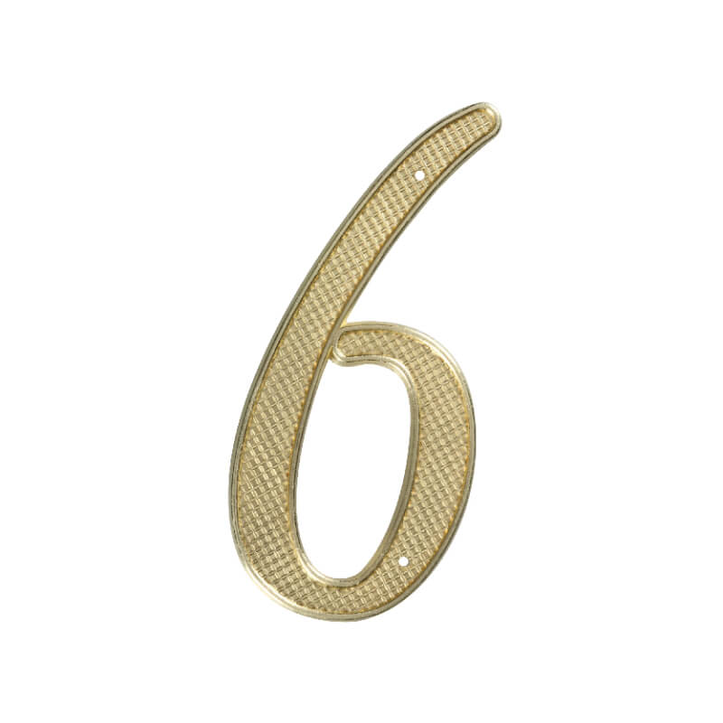 NUMERO 6 DORADO PARA CASA STANLEY