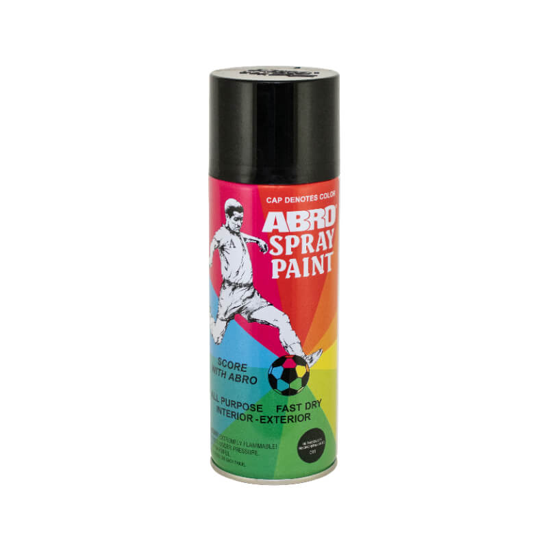 PINTURA EN SPRAY NEGRO BRILLANTE FUTBOL 400ML ABRO