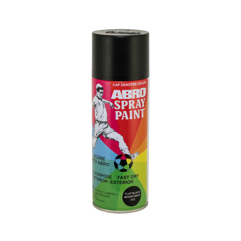 PINTURA EN SPRAY NEGRO MATE FUTBOL 400ML ABRO