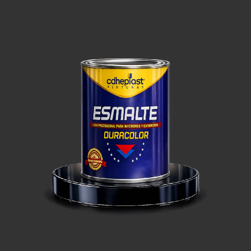 PINTURA ESMALTE SINTETICO NEGRO MATE DURACOLOR CD10025 (0.47LT) ADHEPLAST