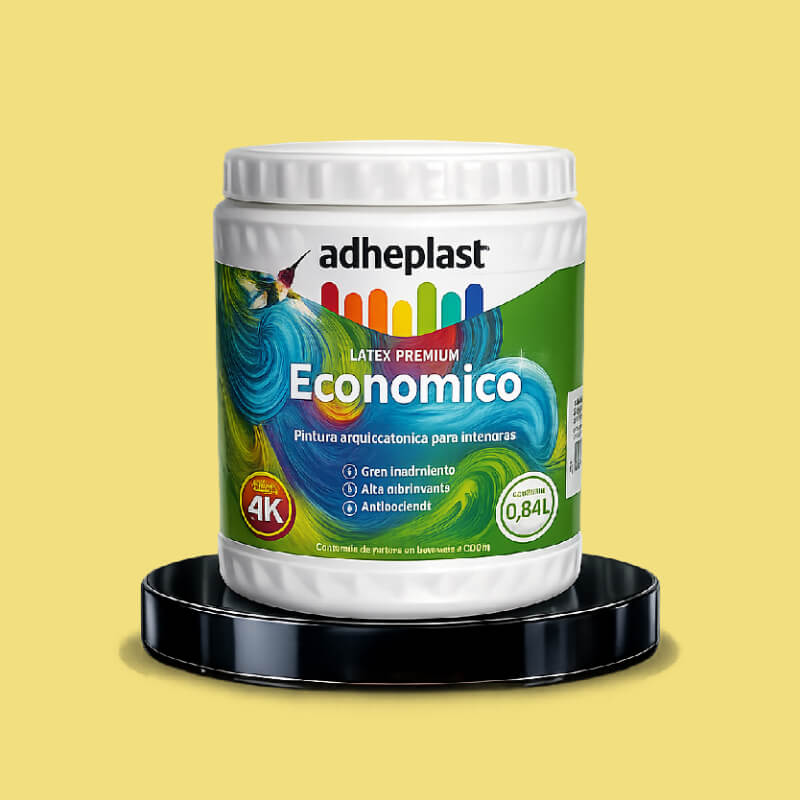 PINTURA LATEX AMARILLO CANARIO SUPER ECONOMICO CA10114 LITRO ADHEPLAST