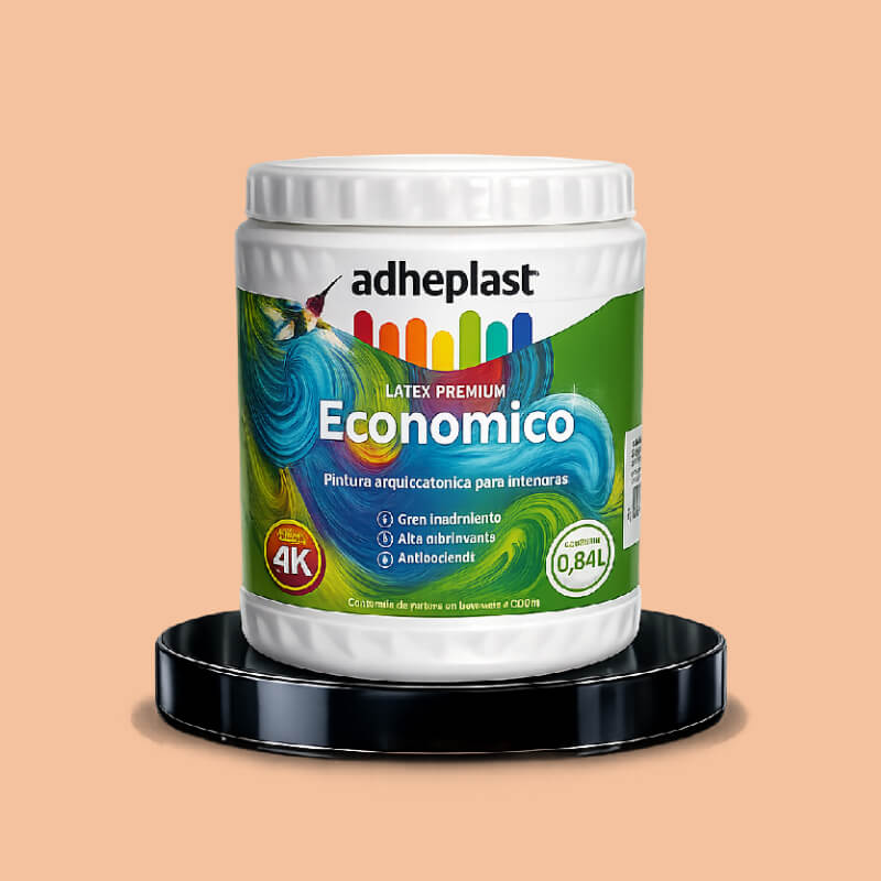 PINTURA LATEX DURAZNO SUPER ECONOMICO CA10404 LITRO ADHEPLAST