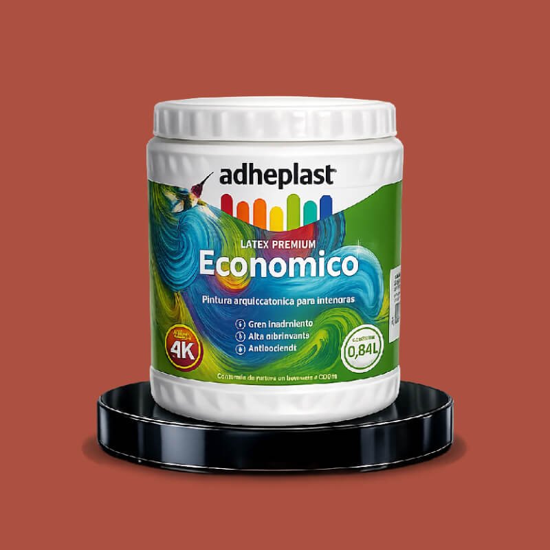 PINTURA LATEX LADRILLO SUPER ECONOMICO CA10614 LITRO ADHEPLAST