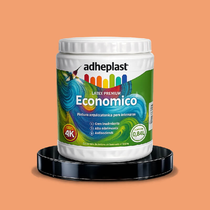 PINTURA LATEX MANDARINA SUPER ECONOMICO CA10484 LITRO ADHEPLAST