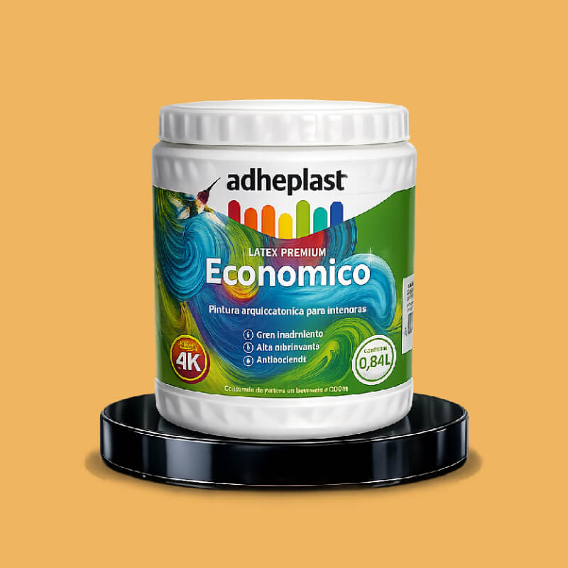 PINTURA LATEX OCRE SUPER ECONOMICO CA10604 LITRO ADHEPLAST