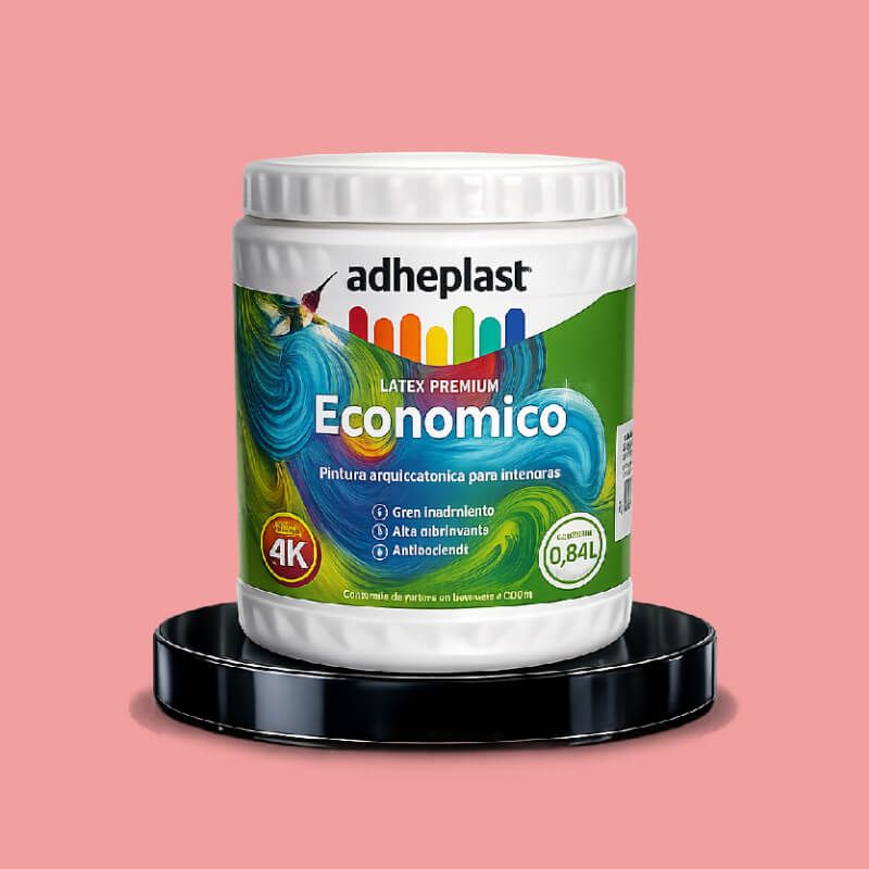 PINTURA LATEX PALO DE ROSA SUPER ECONOMICO CA10564 LITRO ADHEPLAST