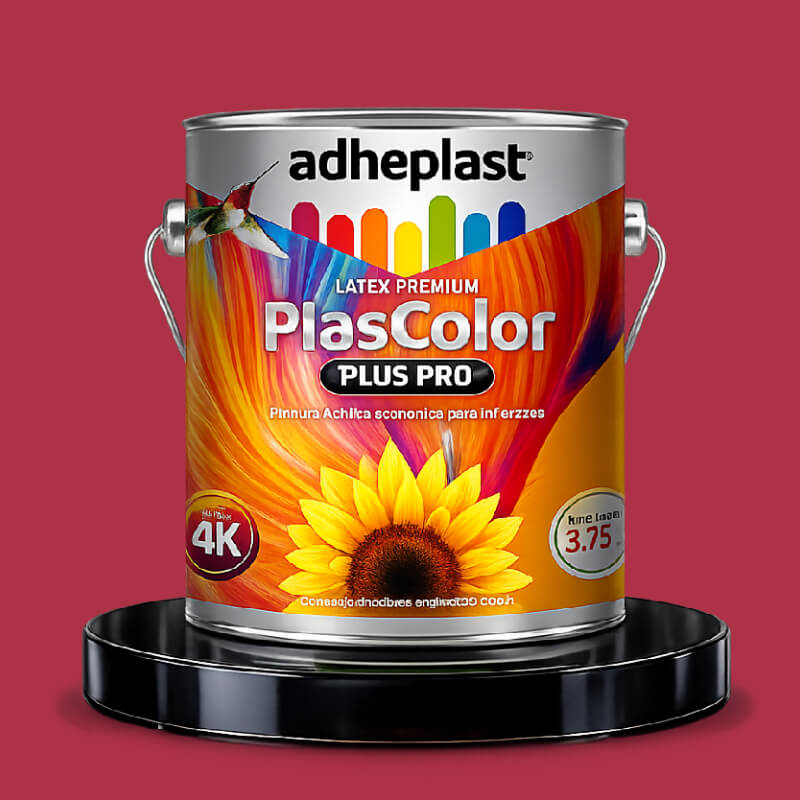 PINTURA LATEX ROJO PASION PLASTCOLOR CA10433 GALON ADHEPLAST