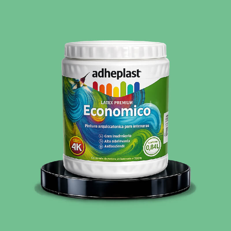 PINTURA LATEX VERDE AGUA SUPER ECONOMICO CA10304 LITRO ADHEPLAST