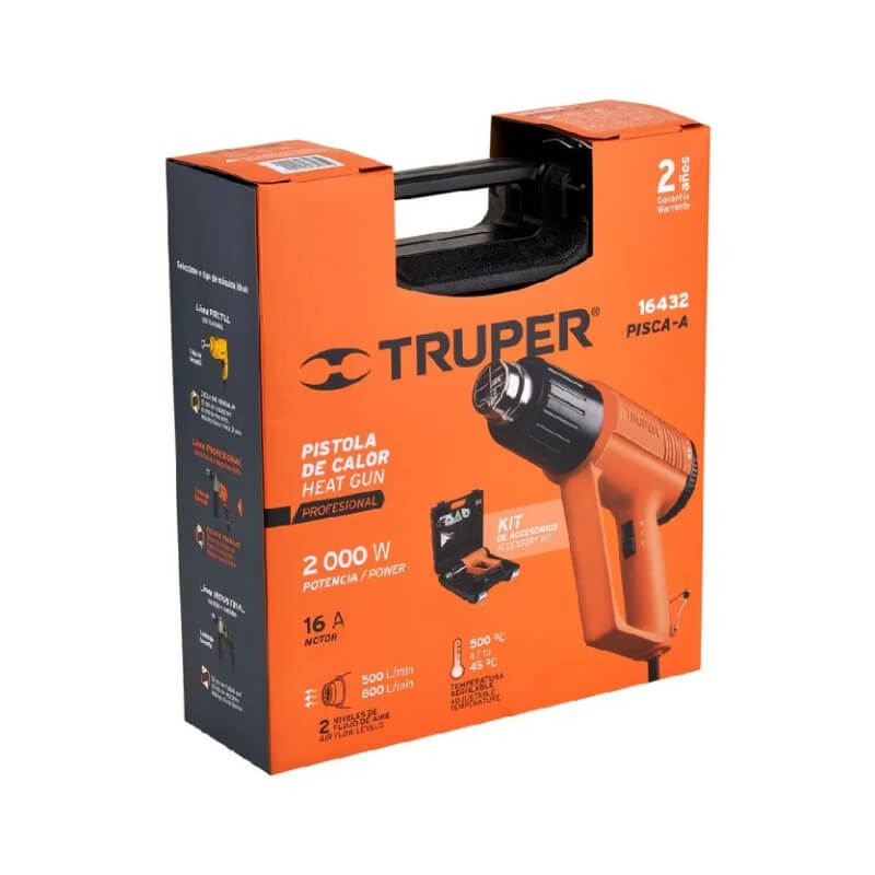 PISTOLA DE CALOR 2000W PROFESIONAL 16432 TRUPER