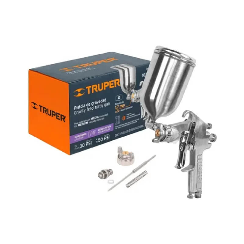 PISTOLA DE GRAVEDAD 30-50PSI 1.7MM 13061 TRUPER