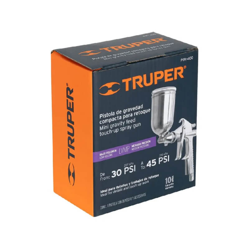 PISTOLA DE GRAVEDAD PARA RETOQUE 30-45PSI 11098 TRUPER
