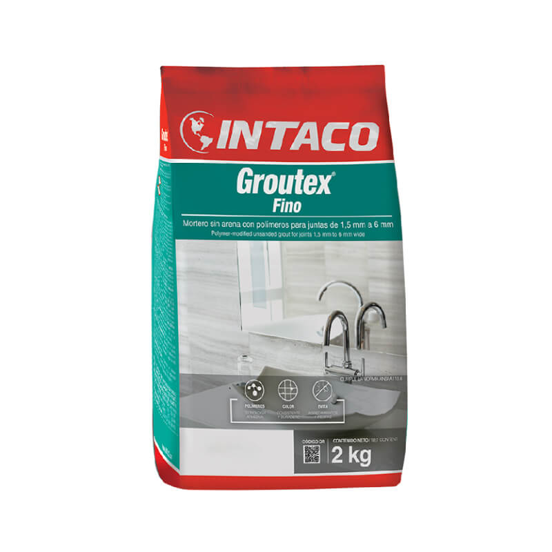 PORCELANA BLANCO EXTREMO FINO 2KG GROUTEX INTACO