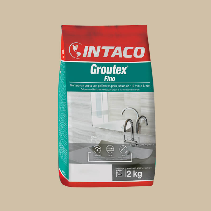 PORCELANA CREMA FINO 2KG GROUTEX INTACO