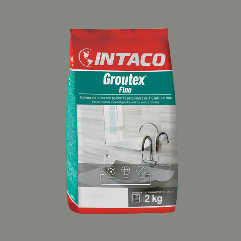 PORCELANA GRAFITO FINO 2KG GROUTEX INTACO