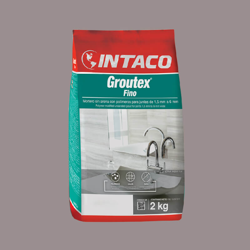 PORCELANA GRIS ACERO 2KG GROUTEX INTACO