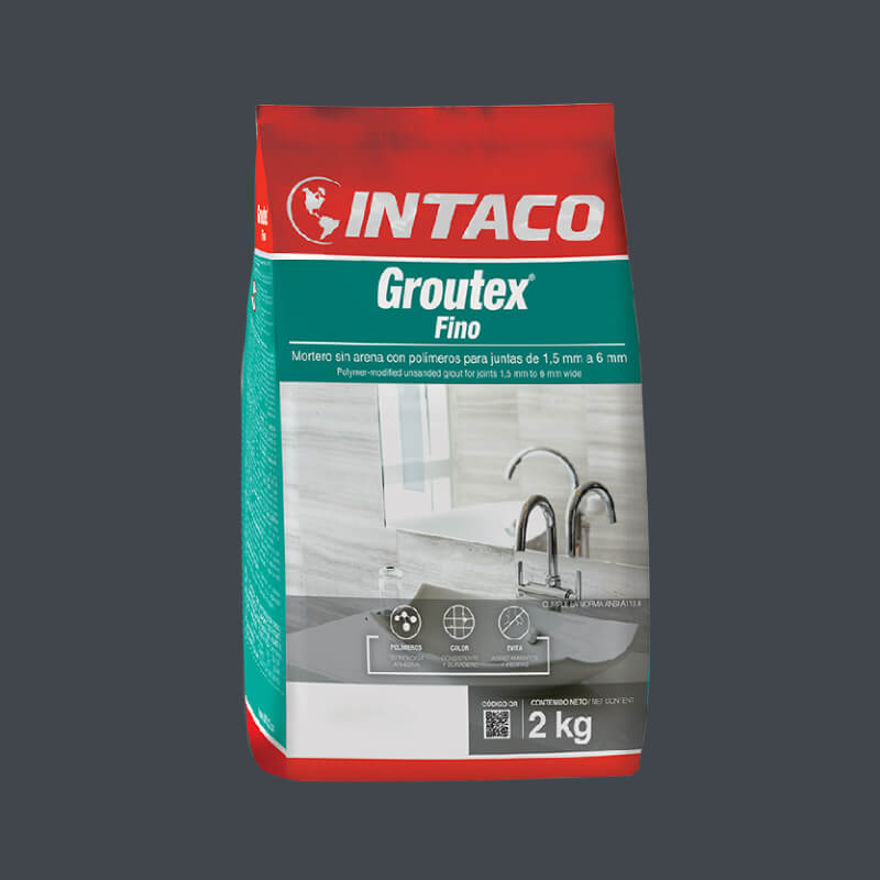 PORCELANA NEGRO INTENSO FINO 2KG GROUTEX INTACO