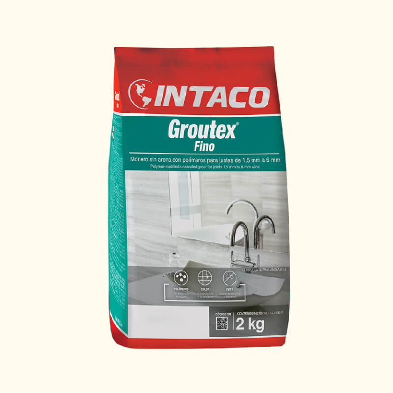 PORCELANA VAINILLA FRANCESA FINO 2KG GROUTEX INTACO