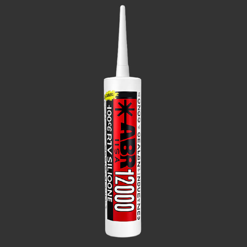 SILICON NEGRO-BLACK CARTUCHO 1200 (280ML) ABRO