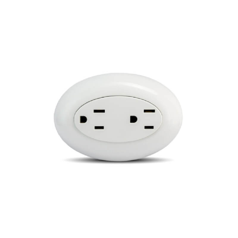 TOMACORRIENTE DOBLE POLARIZADO 125/250V 10A/15A CLI20105 BLANCO VETO