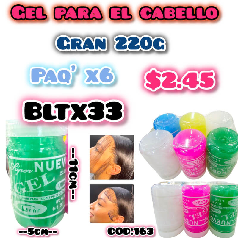 GEL PARA EL CABELLO 220g.
