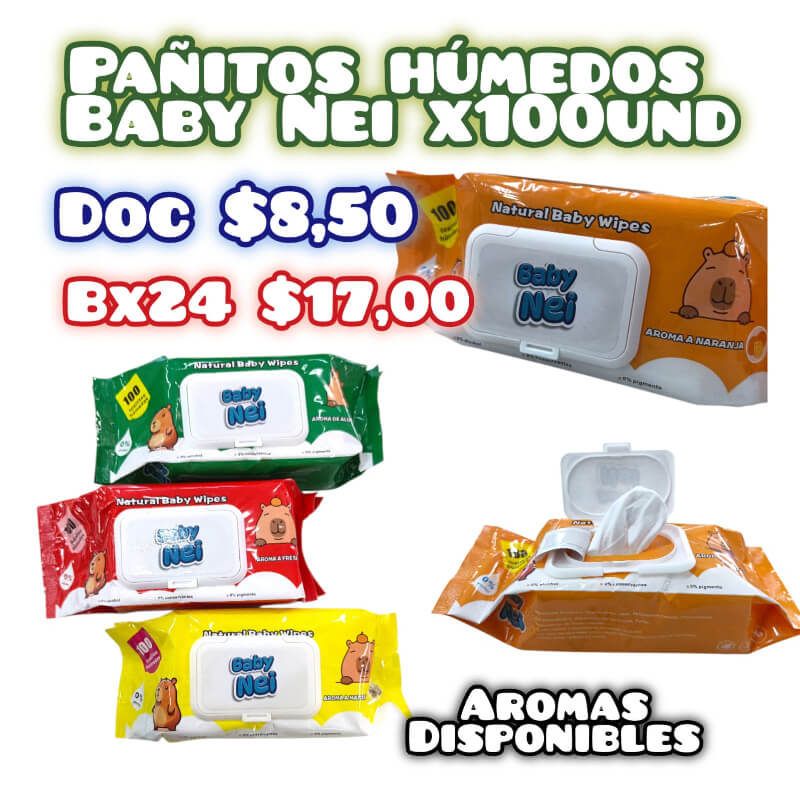 PAÑITO HUMEDO BABY NEI X100UND