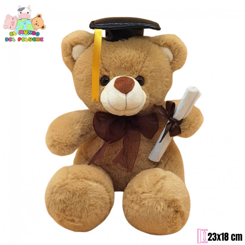 Oso de Peluche Lucas #1 Graduación | 23x18 cm | El Mundo del Peluche