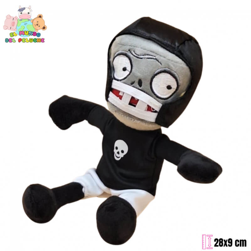 Peluche Zombie Jugador Futbol Americano #0 Plantas vs Zombies | 28x9 cm | El Mundo del Peluche