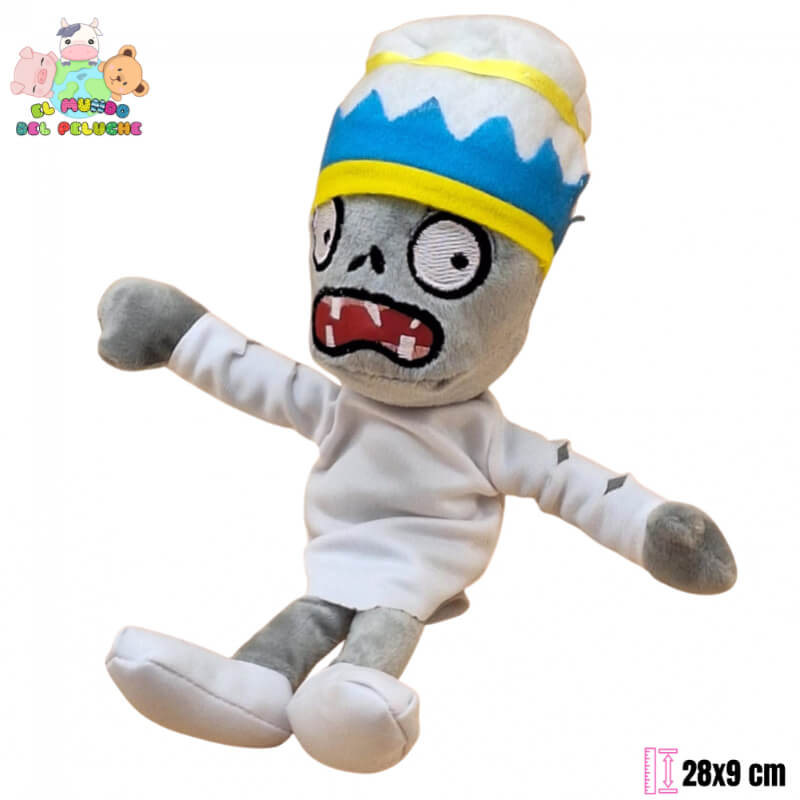 Peluche Zombie Momia con Gorro #0 Plantas vs Zombies | 28x9 cm | El Mundo del Peluche