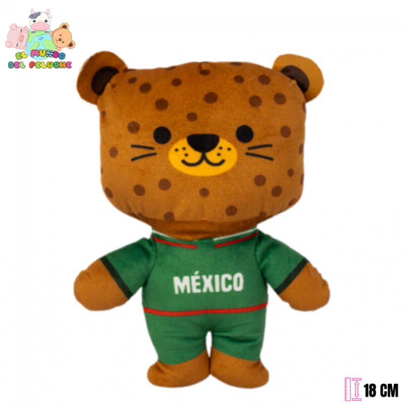 Peluche Jaguar de México – Colección Mundialera Fan | 18 cm | El Mundo del Peluche