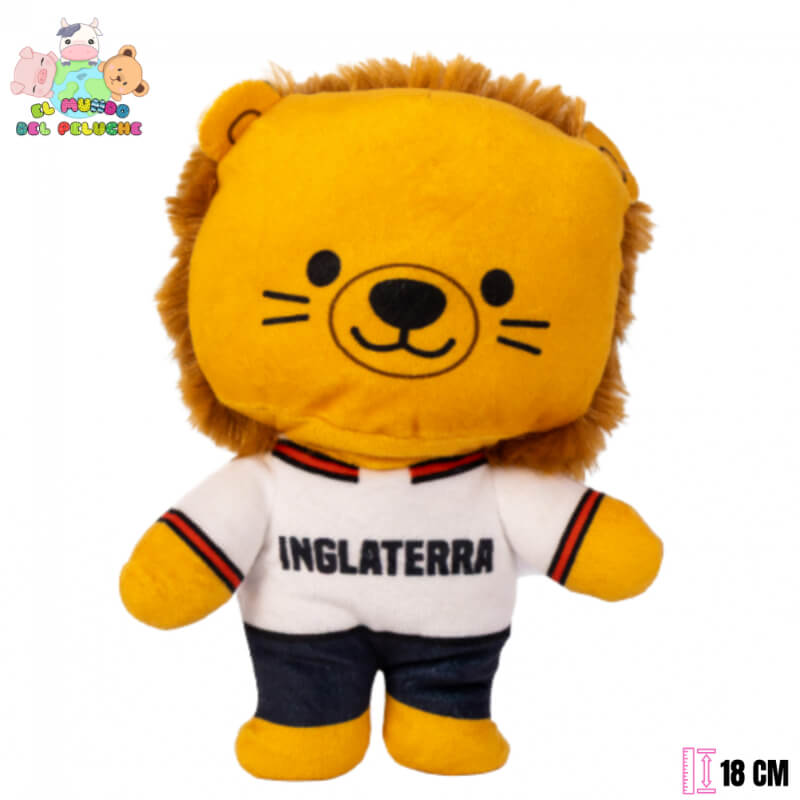 Peluche León de Inglaterra – Colección Mundialera Fan | 18 cm | El Mundo del Peluche
