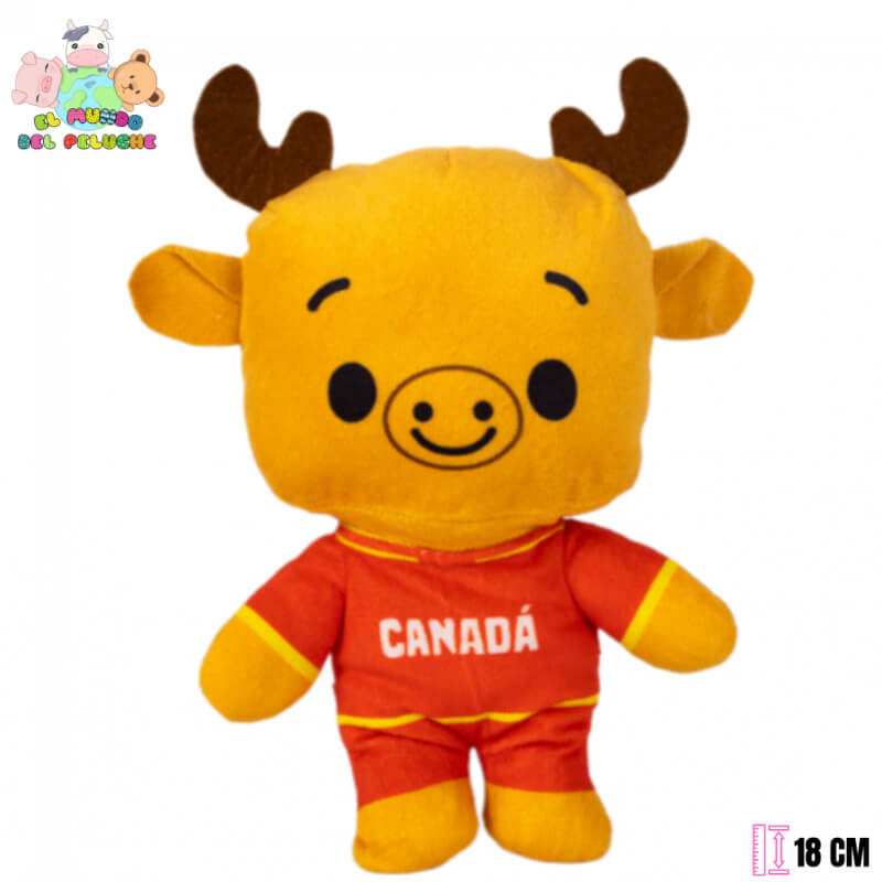 Peluche Alce de Canadá – Colección Mundialera Fan | 18 cm | El Mundo del Peluche