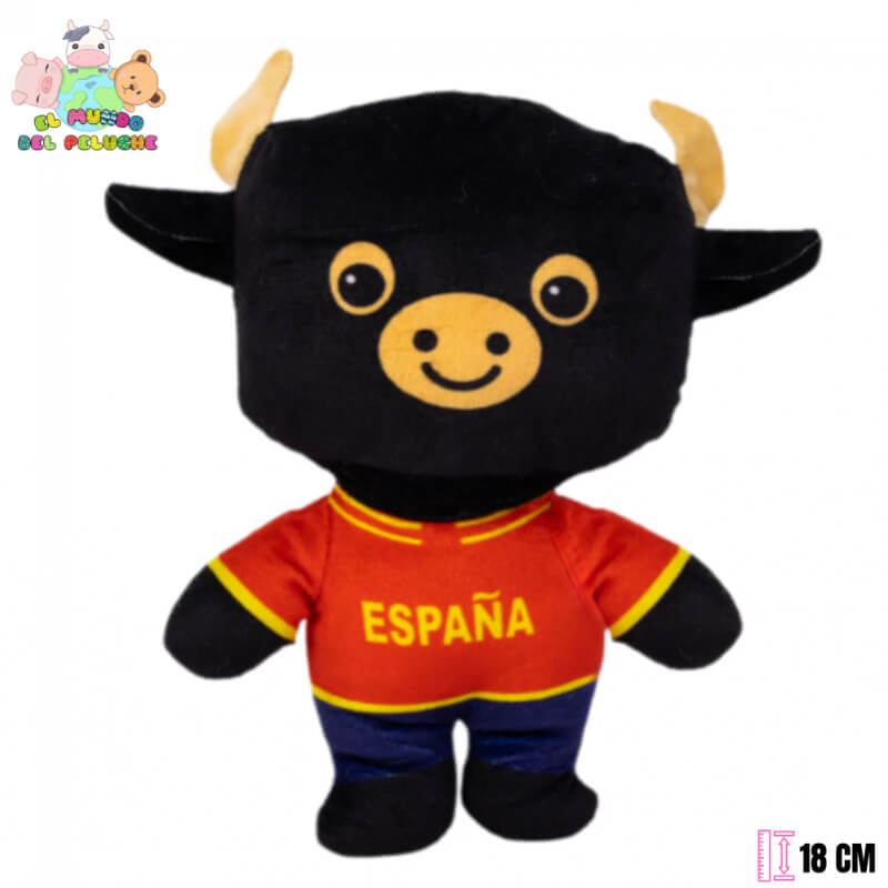 Peluche Toro de España – Colección Mundialera Fan | 18 cm | El Mundo del Peluche