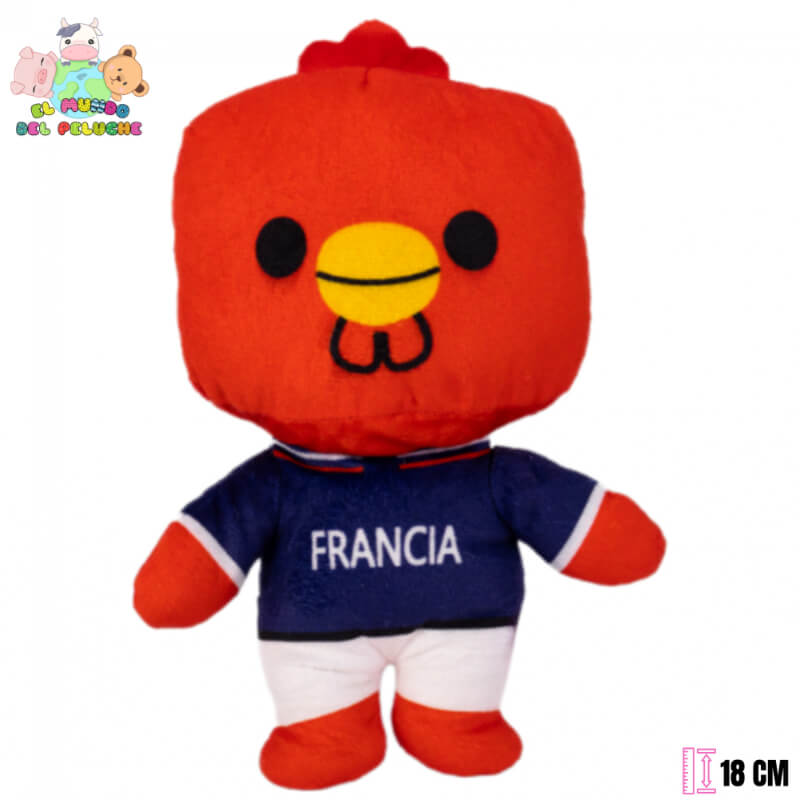 Peluche Gallo de Francia – Colección Mundialera Fan | 18 cm | El Mundo del Peluche