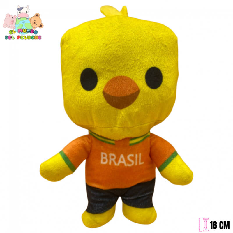 Peluche Pájaro de Brasil | Colección Mundialera Fan | 18 cm | El Mundo del Peluche
