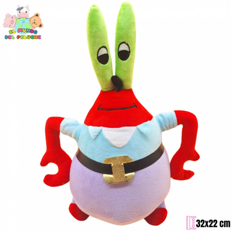 Peluche Don Cangrejo (Mr. Krabs) | 32 x 22 cm | El Mundo del Peluche