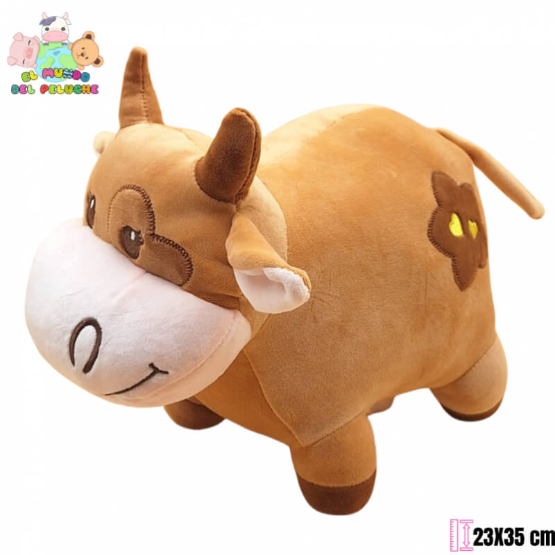 Vaca Floreada y Corazones | 23 x 35 cm | El Mundo del Peluche