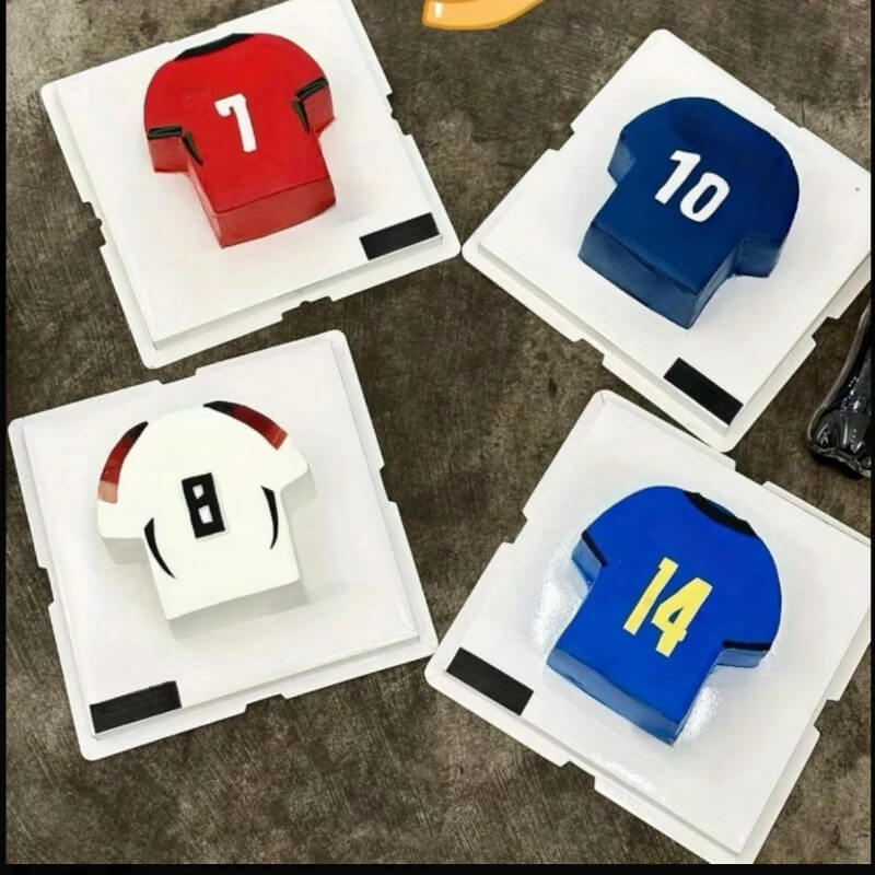Molde de silicona con diseño Camisetas variadas de Futbol del mundial para uso en Velas, Jabones, resina, chocolate o yeso, alimentos.