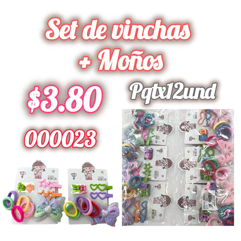 SET DE VINCHAS + MOÑOS