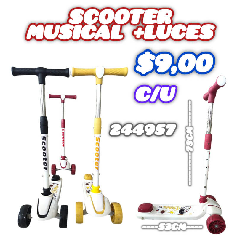 SCOOTER MUSICAL + LUCES
